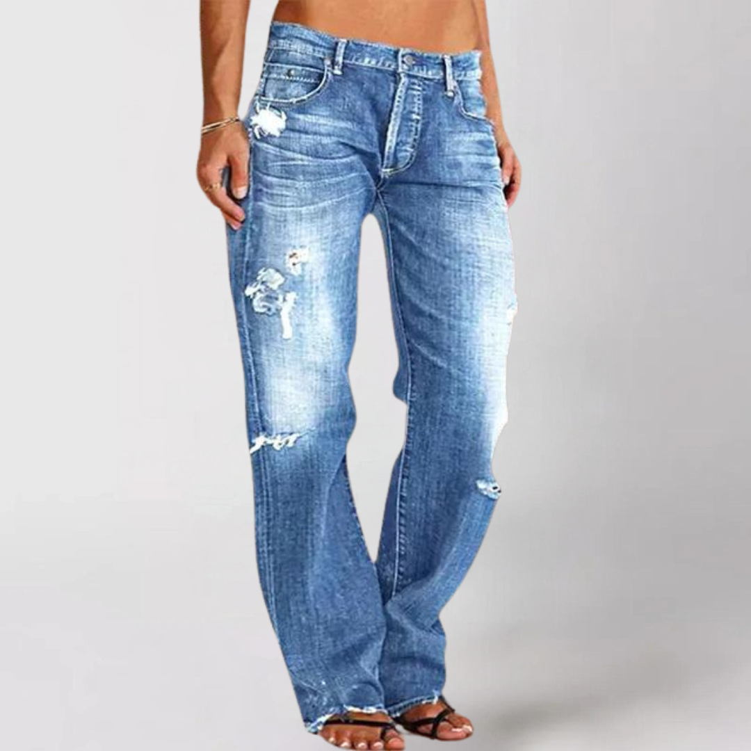 LISA™ | DENIM JEANS WITH WIDE LEGS