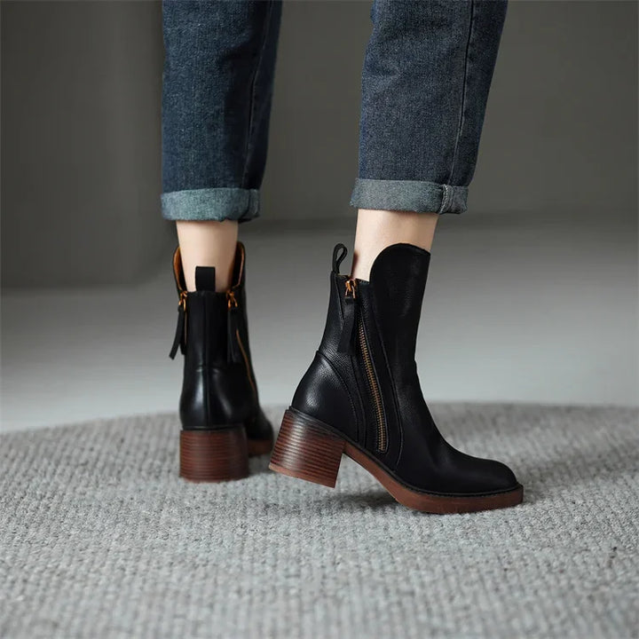 MARIA™ | LEATHER ANKLE BOOTS